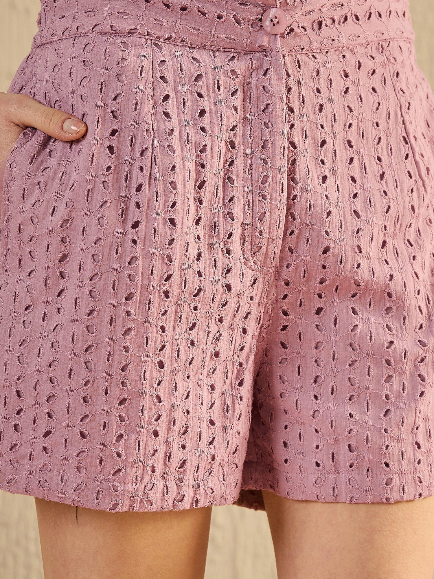 Mauve Printed Co Ord Set - SanskrutiHomes