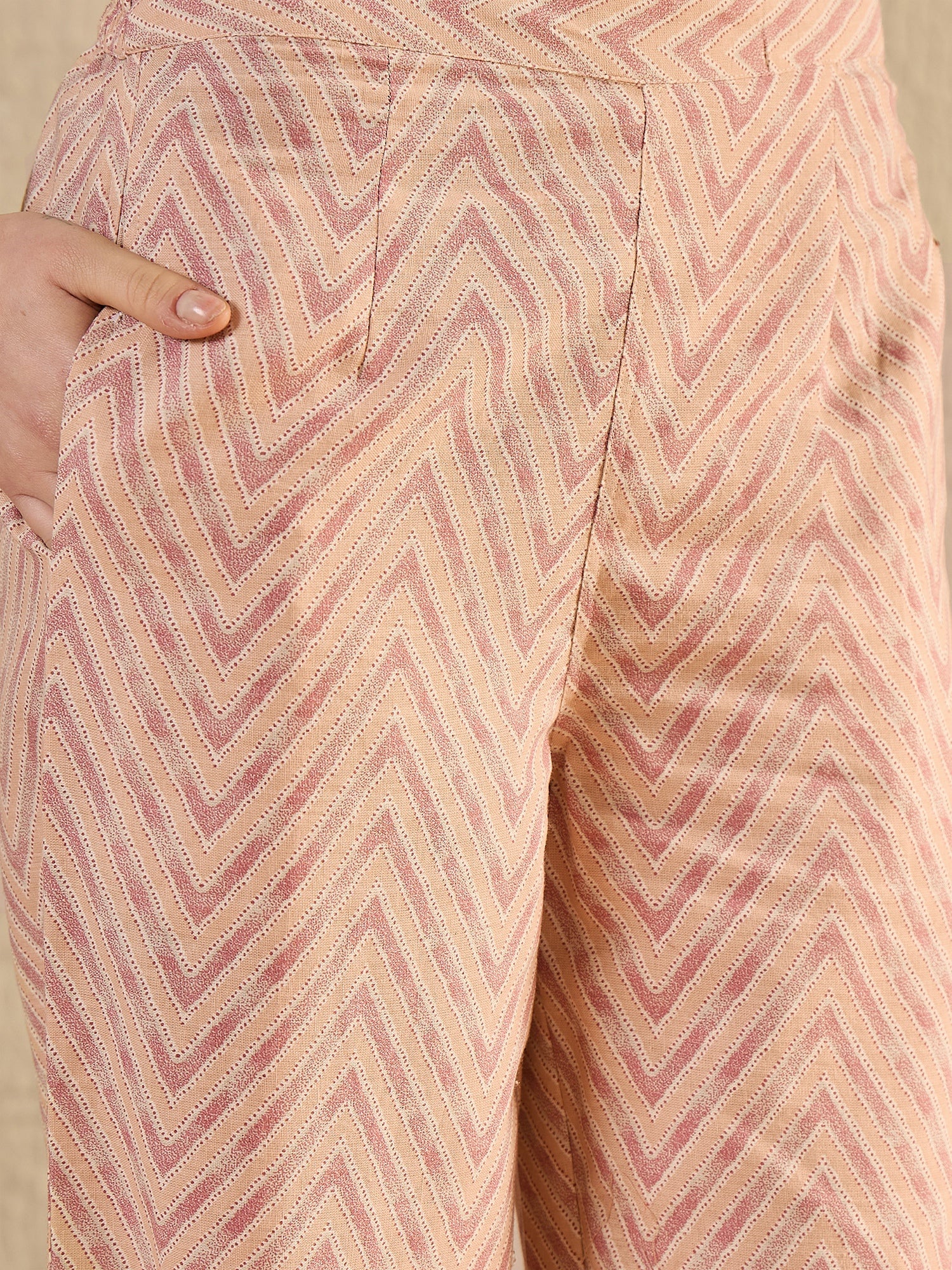 Pink Tropical Printed Co Ord Set - SanskrutiHomes