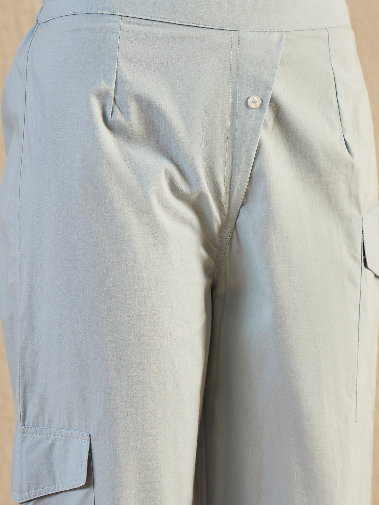 Blue Solid Co Ord Set - SanskrutiHomes