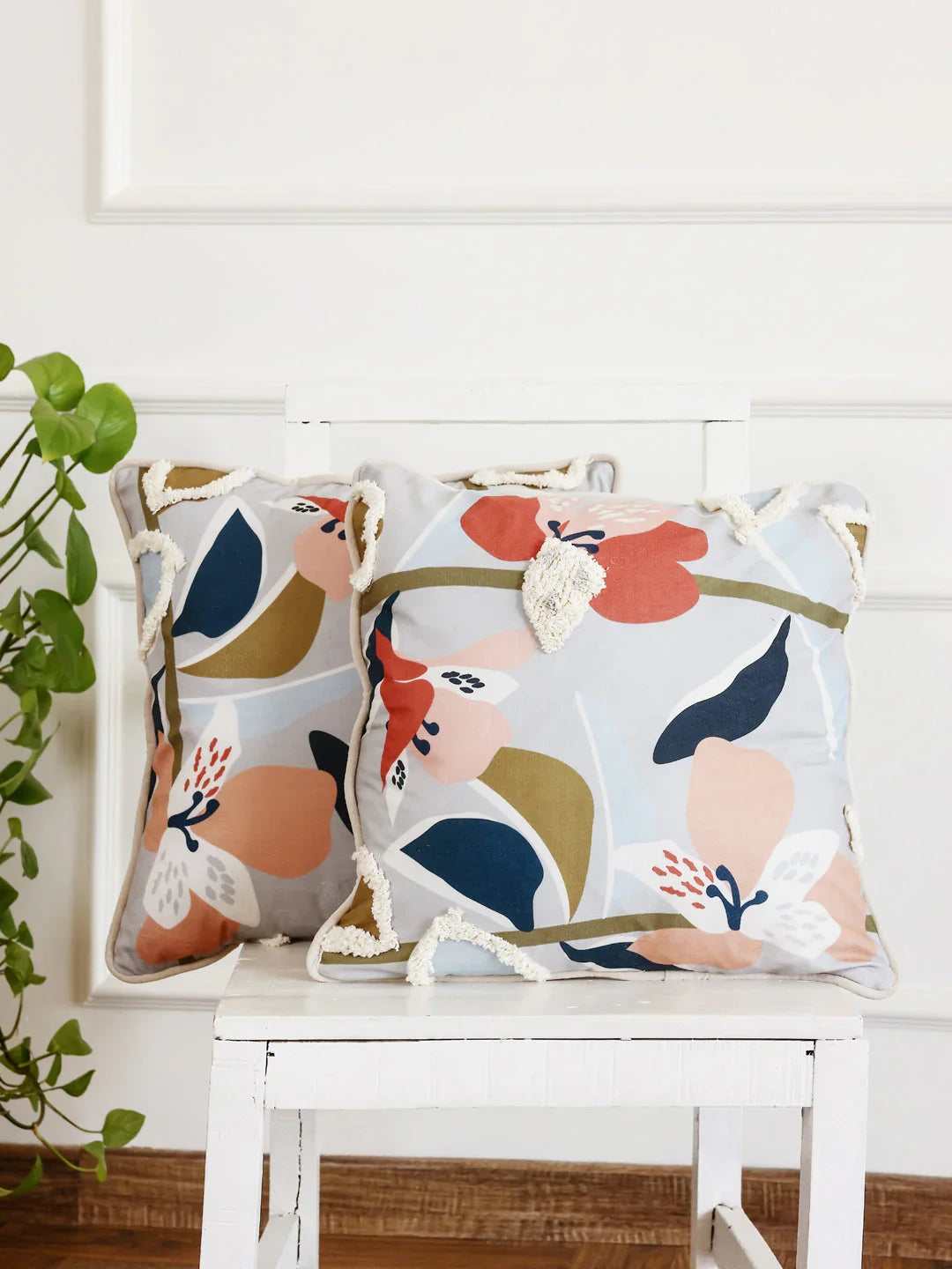 Multi color Print Cushion Cover - SanskrutiHomes