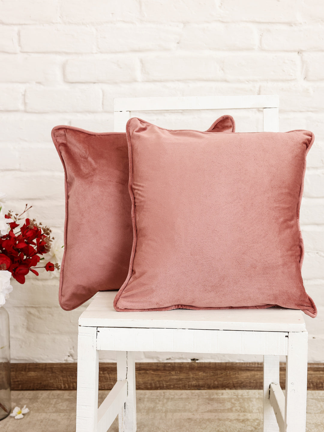 Brown Solid Print Cushion Cover
