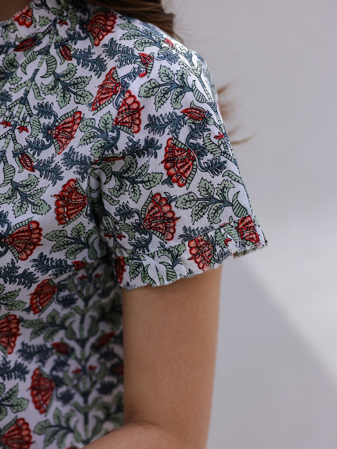 Floral Printed Pure Cotton Night Suit for Women