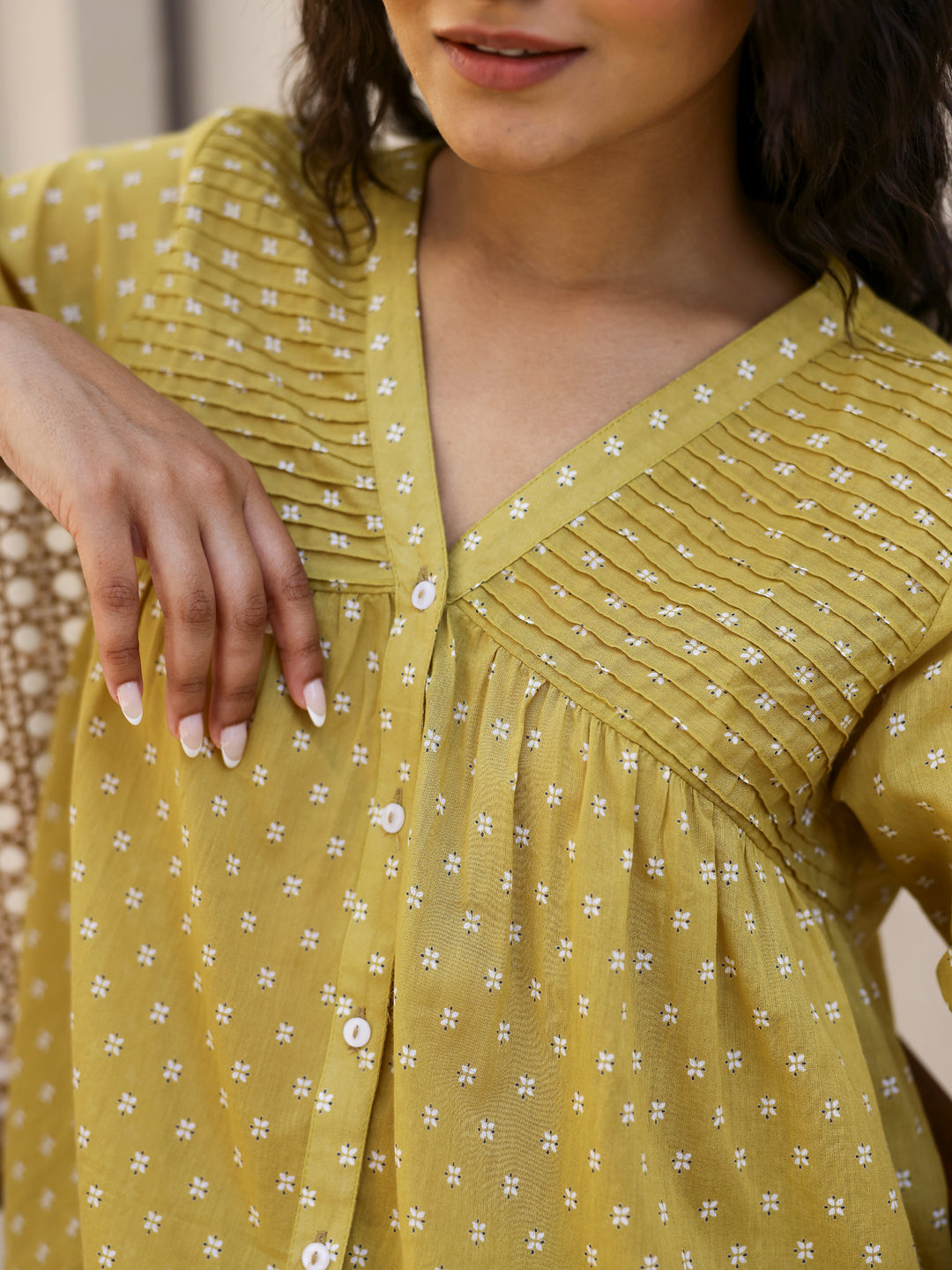Mustard Printed Loungewear Set