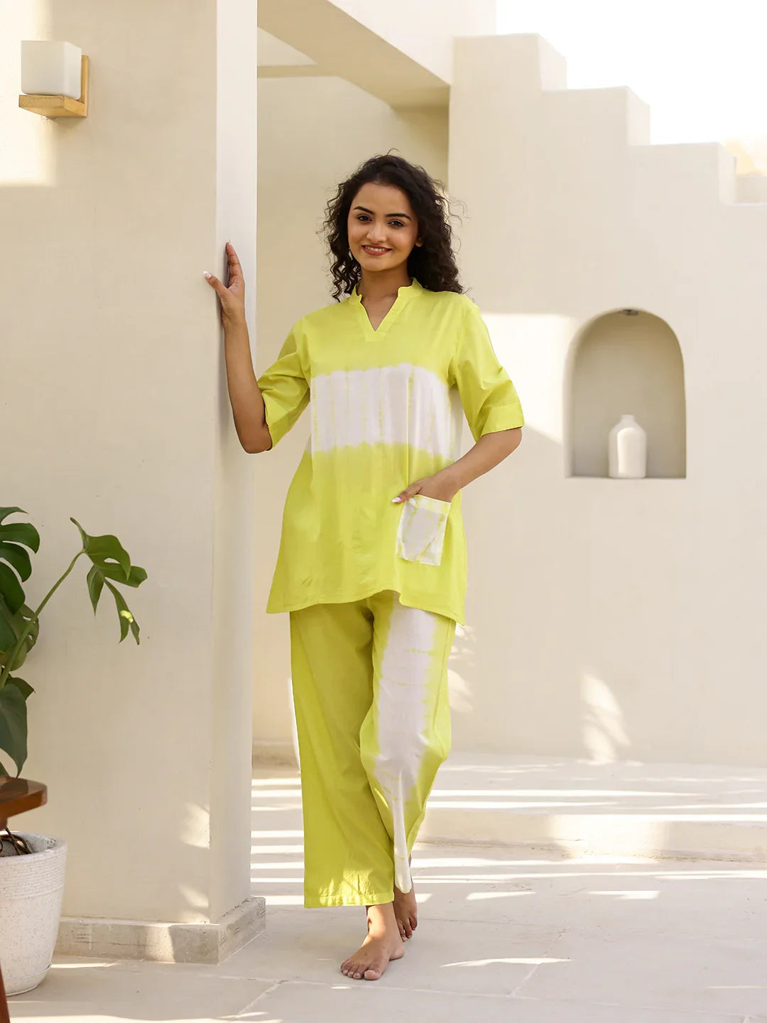 MELLOW YELLOWTye & Dye Night suit - SanskrutiHomes