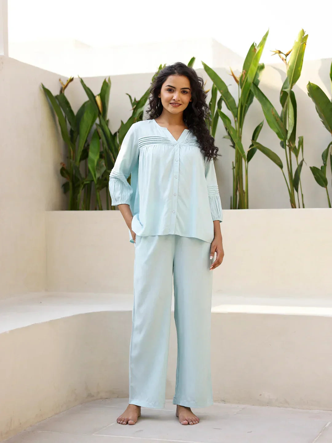 Cotton Night Suit With Pant For Women