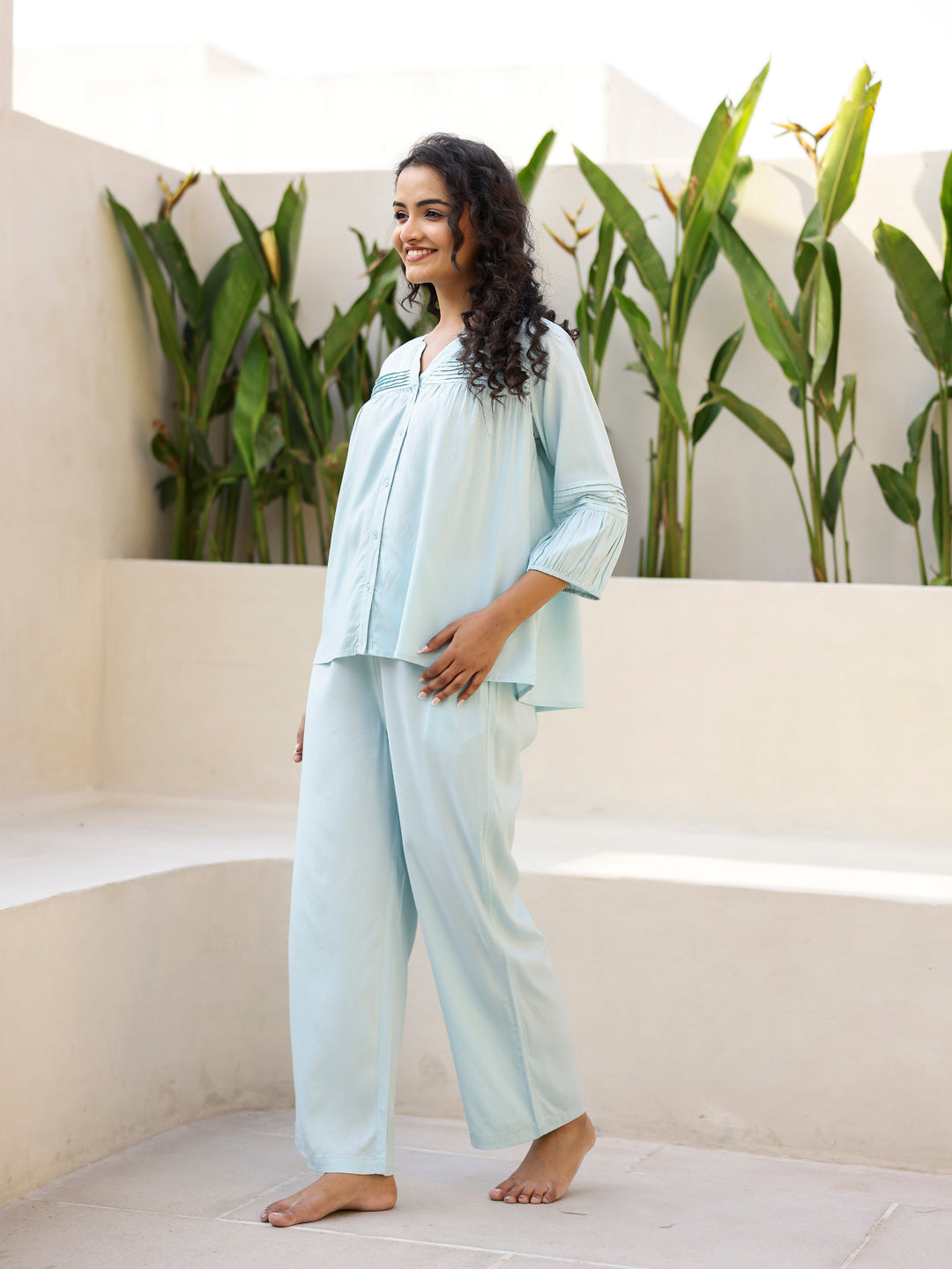 Cotton Night Suit With Pant For Women