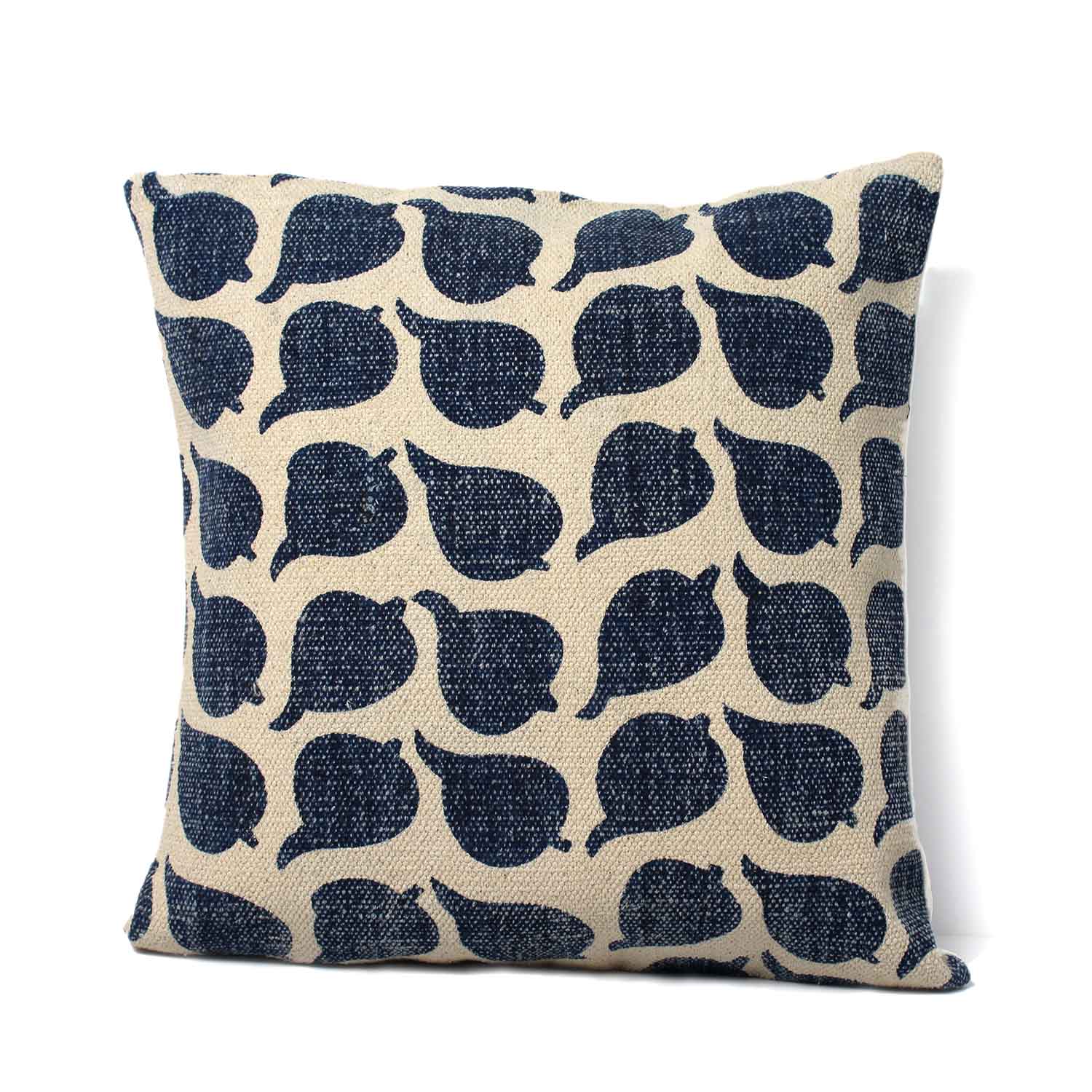 Blue 100% Cotton Rug Cushion Covers.