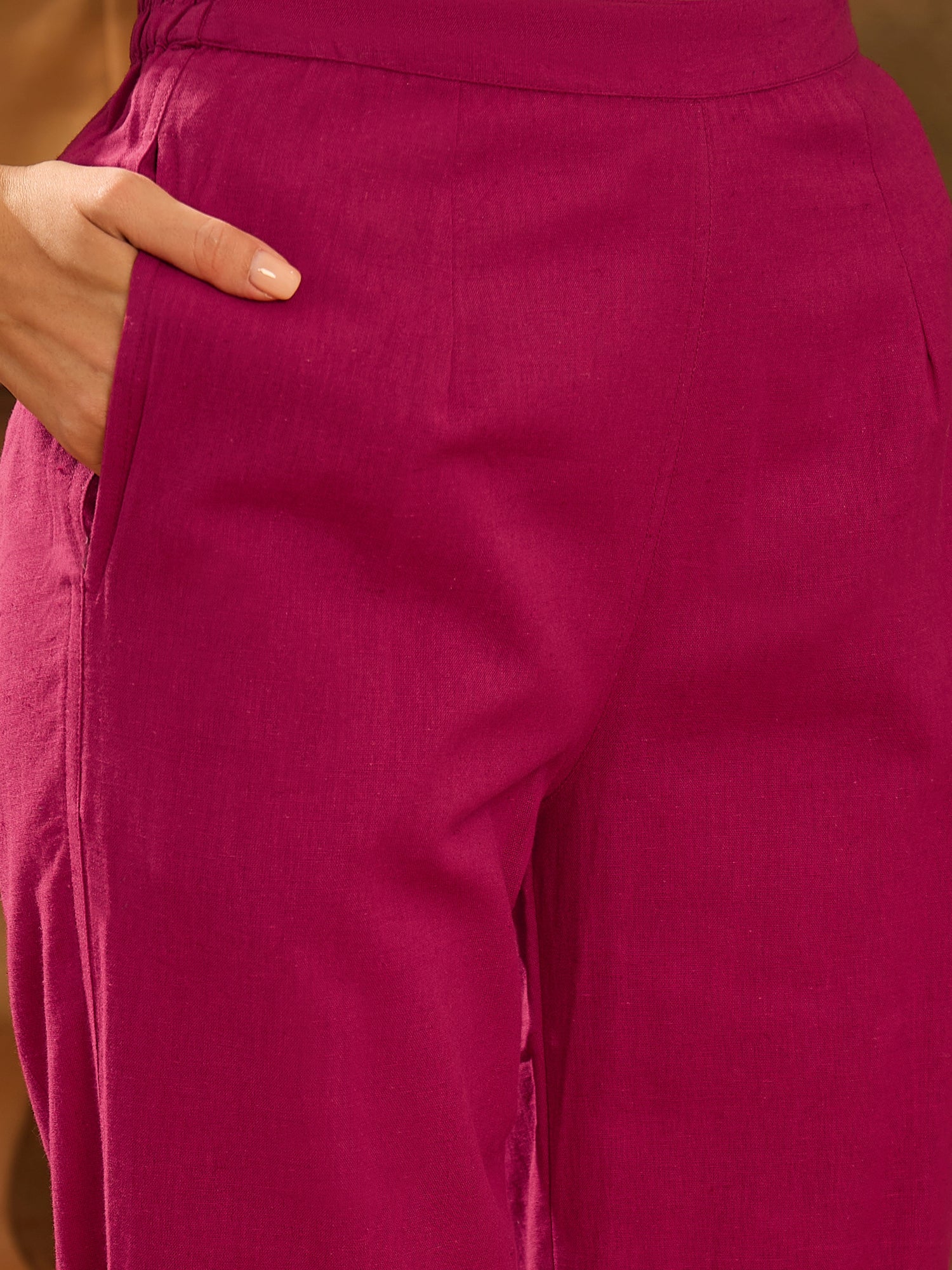 Pink Solid Printex Design coord Set for Women