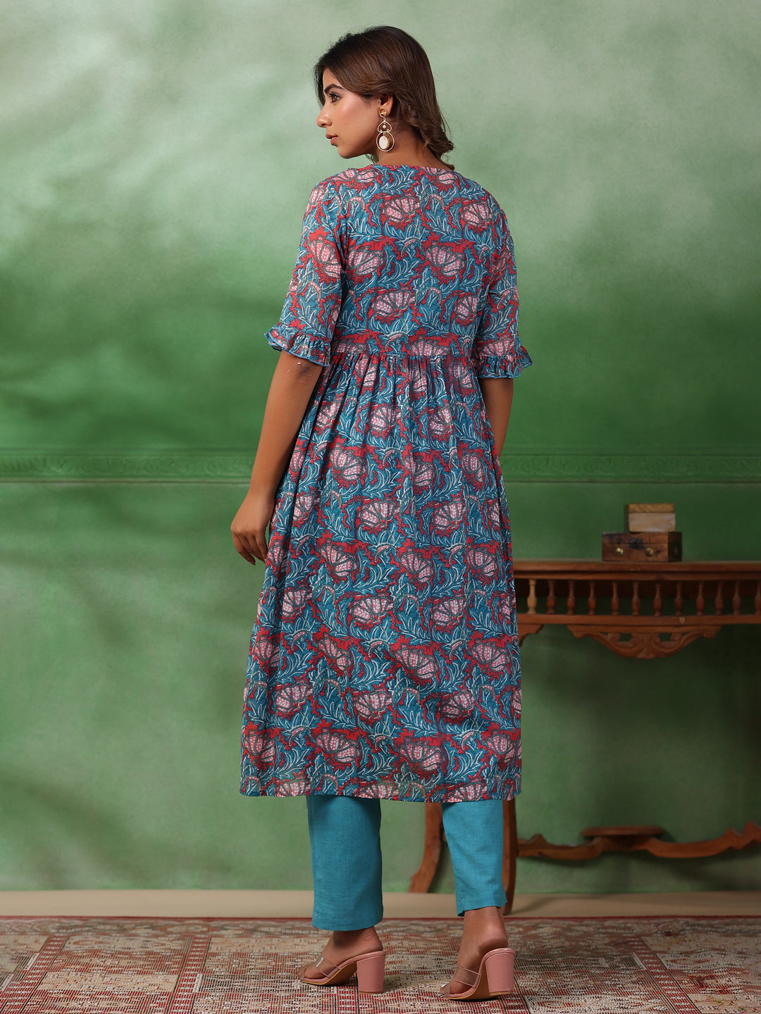 Cotton Printed 3 Pcs Kurta Set