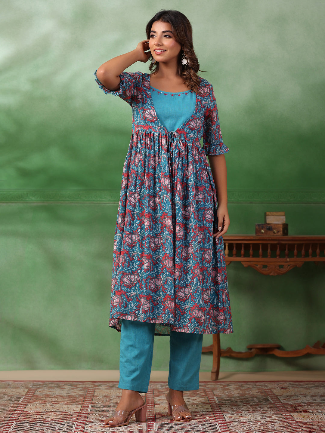 Cotton Printed 3 Pcs Kurta Set