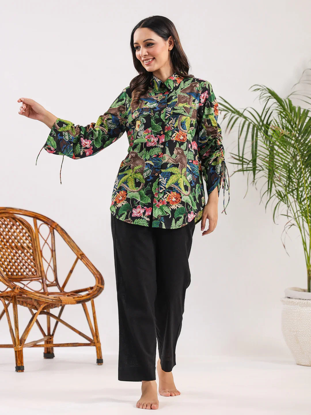 BOTANICAL PRINTED CO-ORD SET - SanskrutiHomes