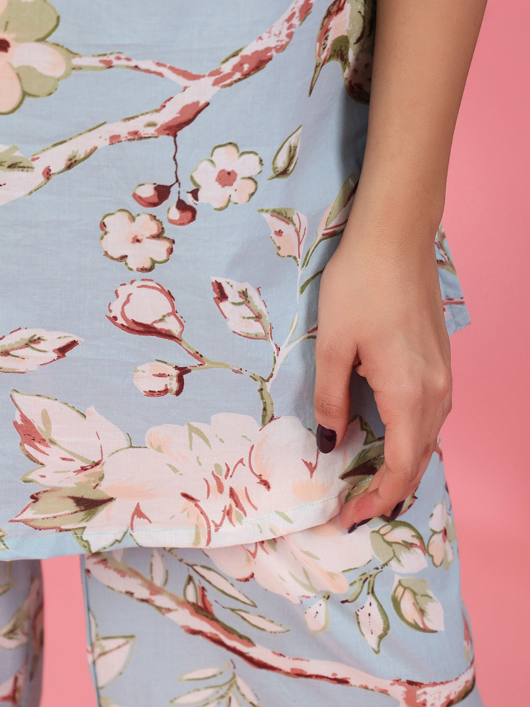 Pattens bird blue cotton co-ord set