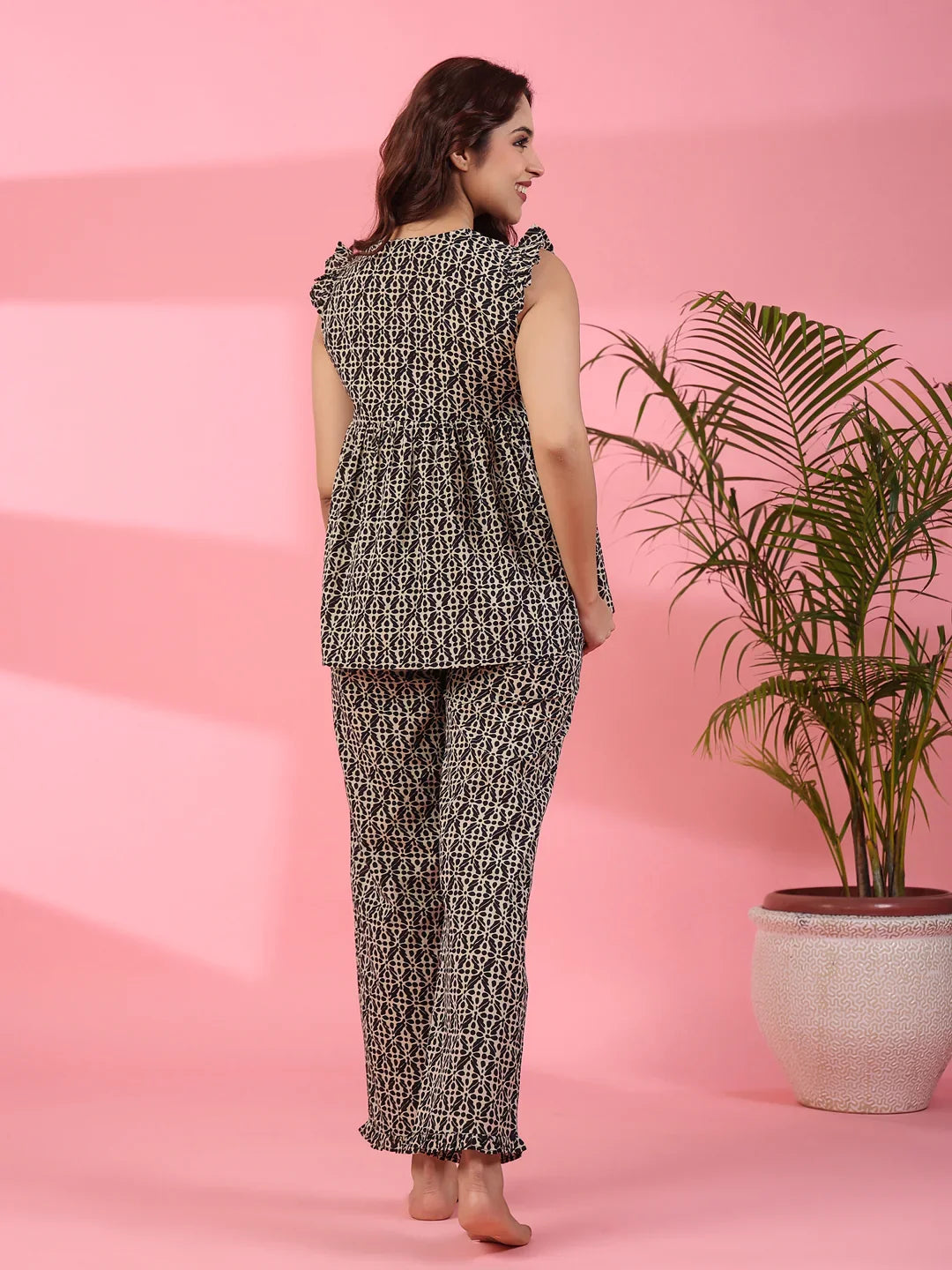 Lanes nest Cotton Night Suit - SanskrutiHomes