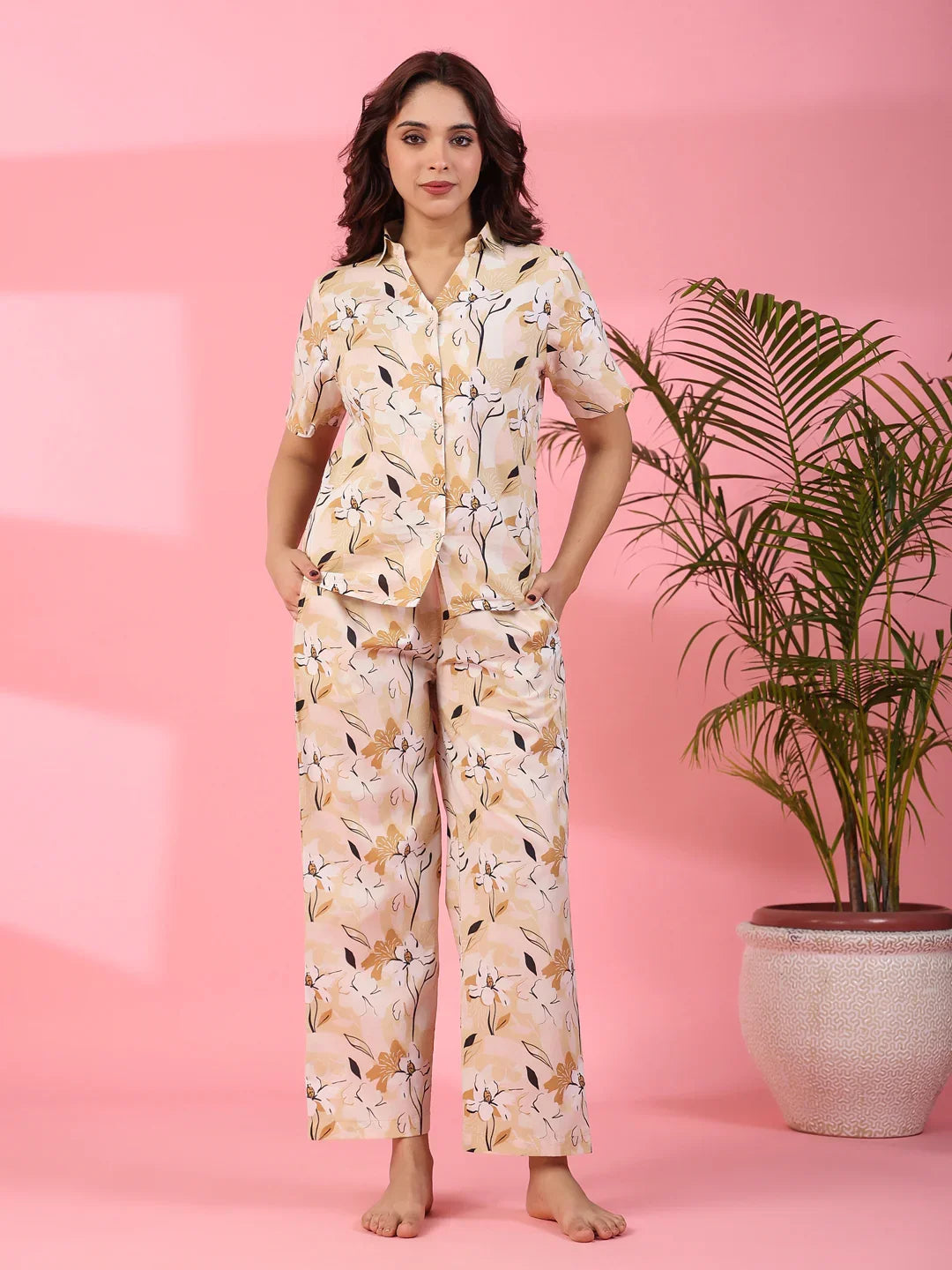 Stargazer Cotton Night Suit - SanskrutiHomes