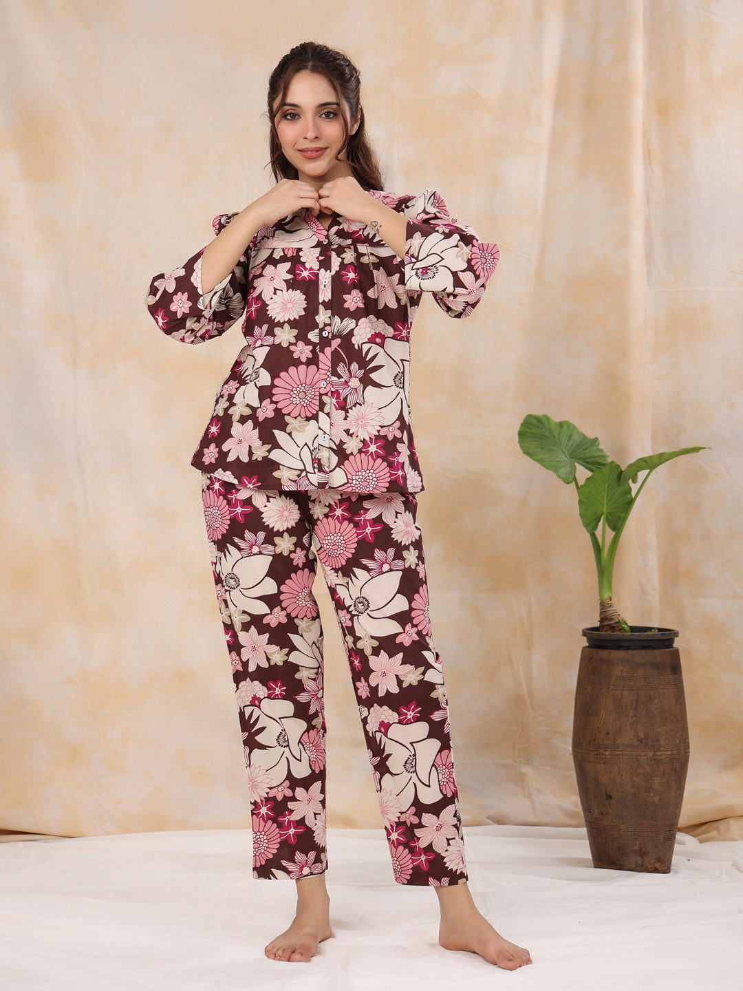 Magnolia Cotton Night Suit