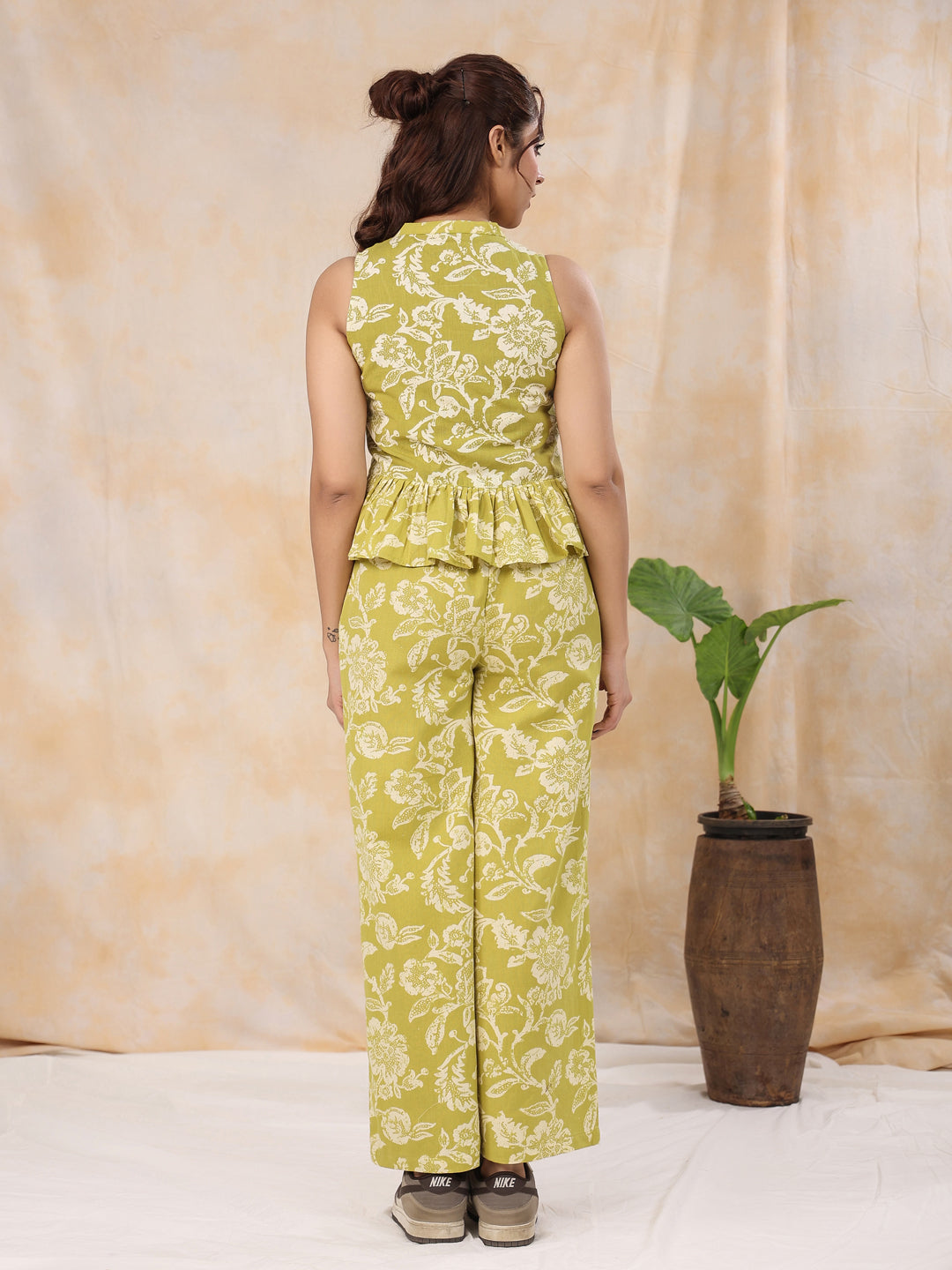 Green sleeveless co-ord set