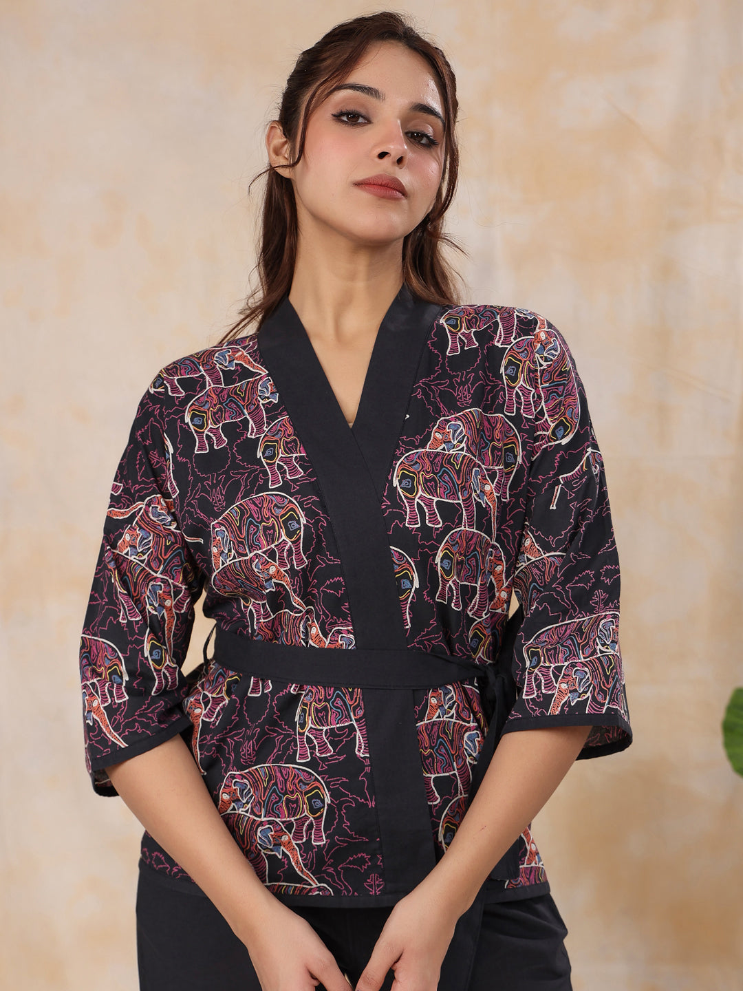 Elephant cotton co-ord set - SanskrutiHomes