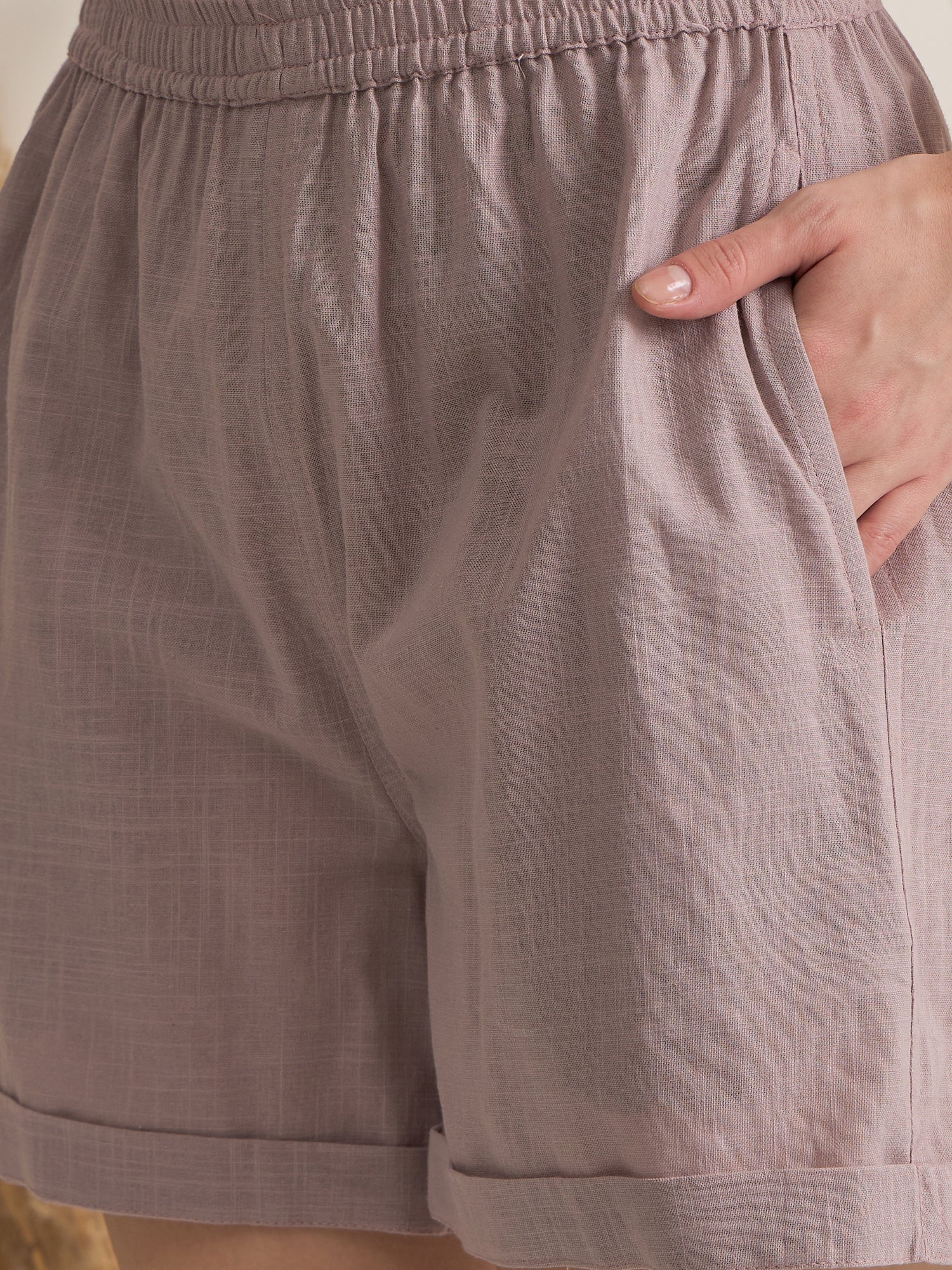 Mauve Color Shirt Collar Pure Cotton Dyed Co-ords Set for Women - SanskrutiHomes