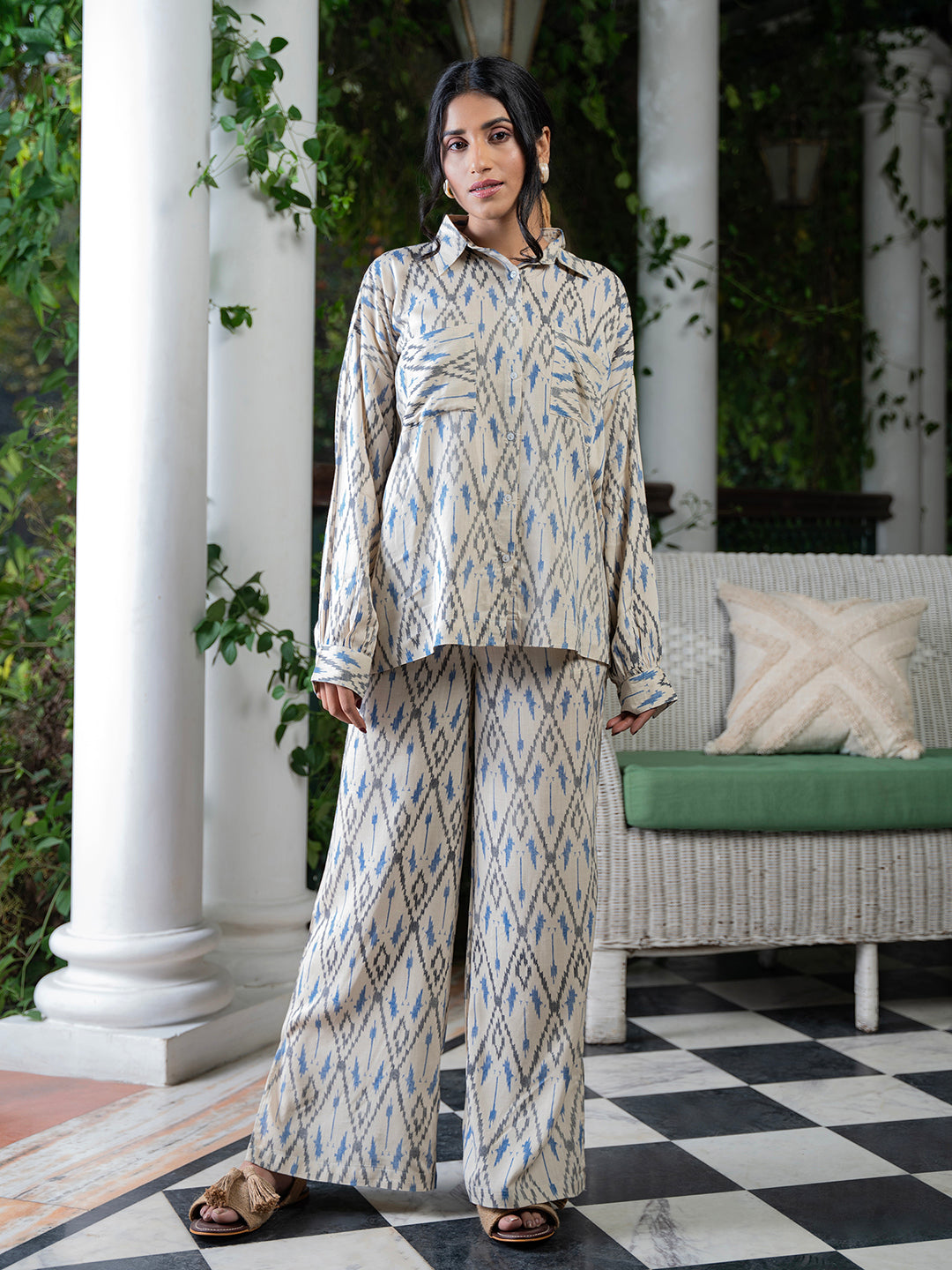 Ikhat Print Cotton Co-Ord Set