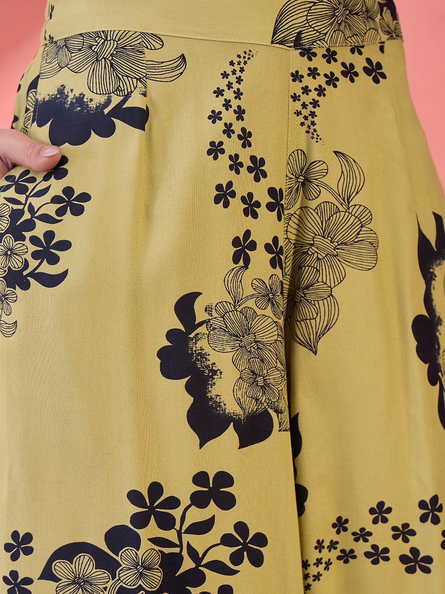 Lime Green Floral Printed Co-ords Set