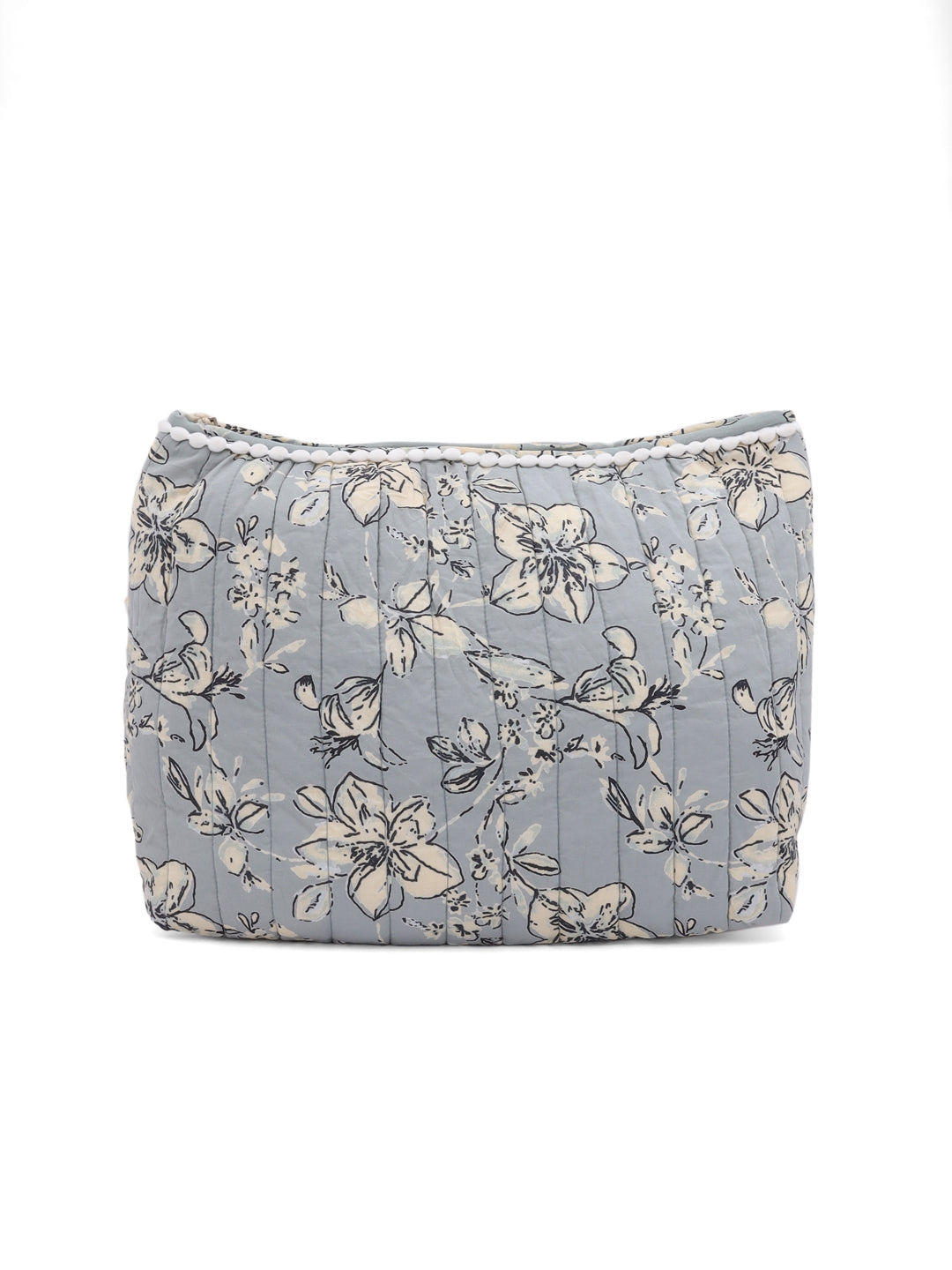 Floral Printed Quilted Pouch - SanskrutiHomes