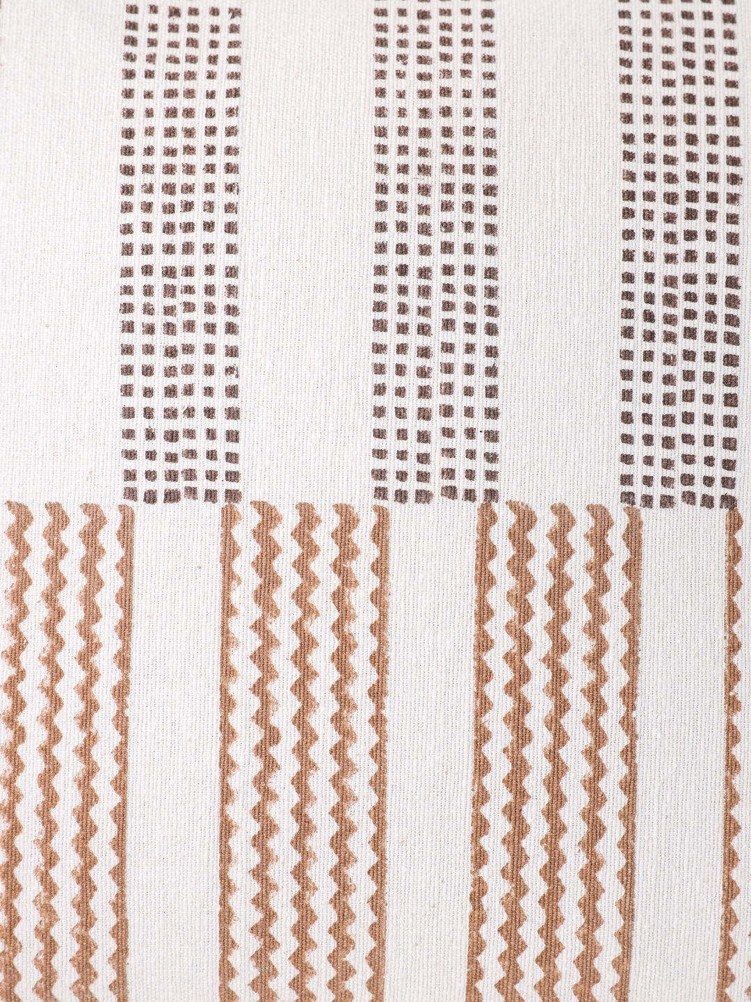 Cotton Brown Colour Geometric Cushion Covers