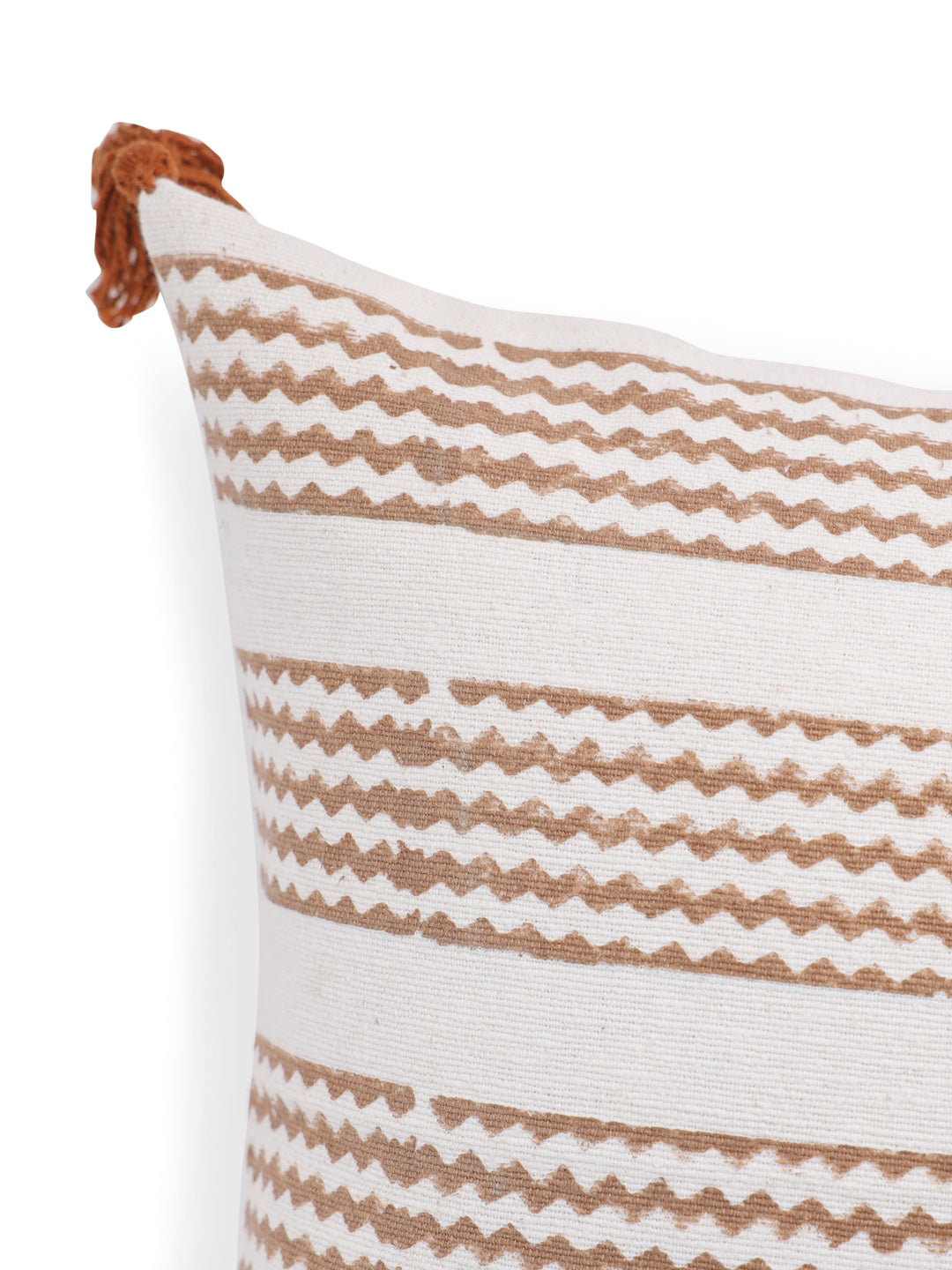 Cotton Brown Colour Geometric Cushion Covers