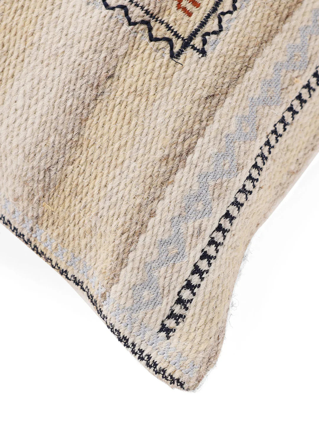 Jute Cotton Beige Colour Geometric Cushion Covers - SanskrutiHomes