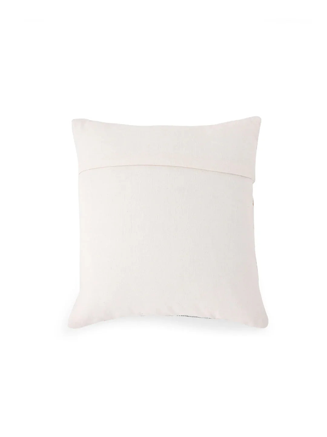 Jute Cotton Beige Colour Geometric Cushion Covers - SanskrutiHomes
