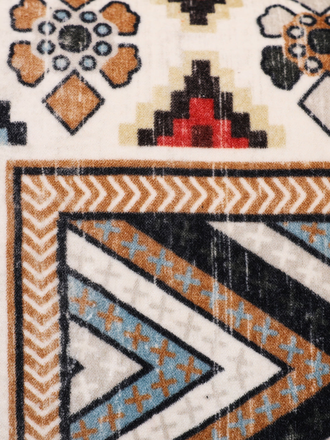 Velvet Multi Colour Geometric Cushion Covers