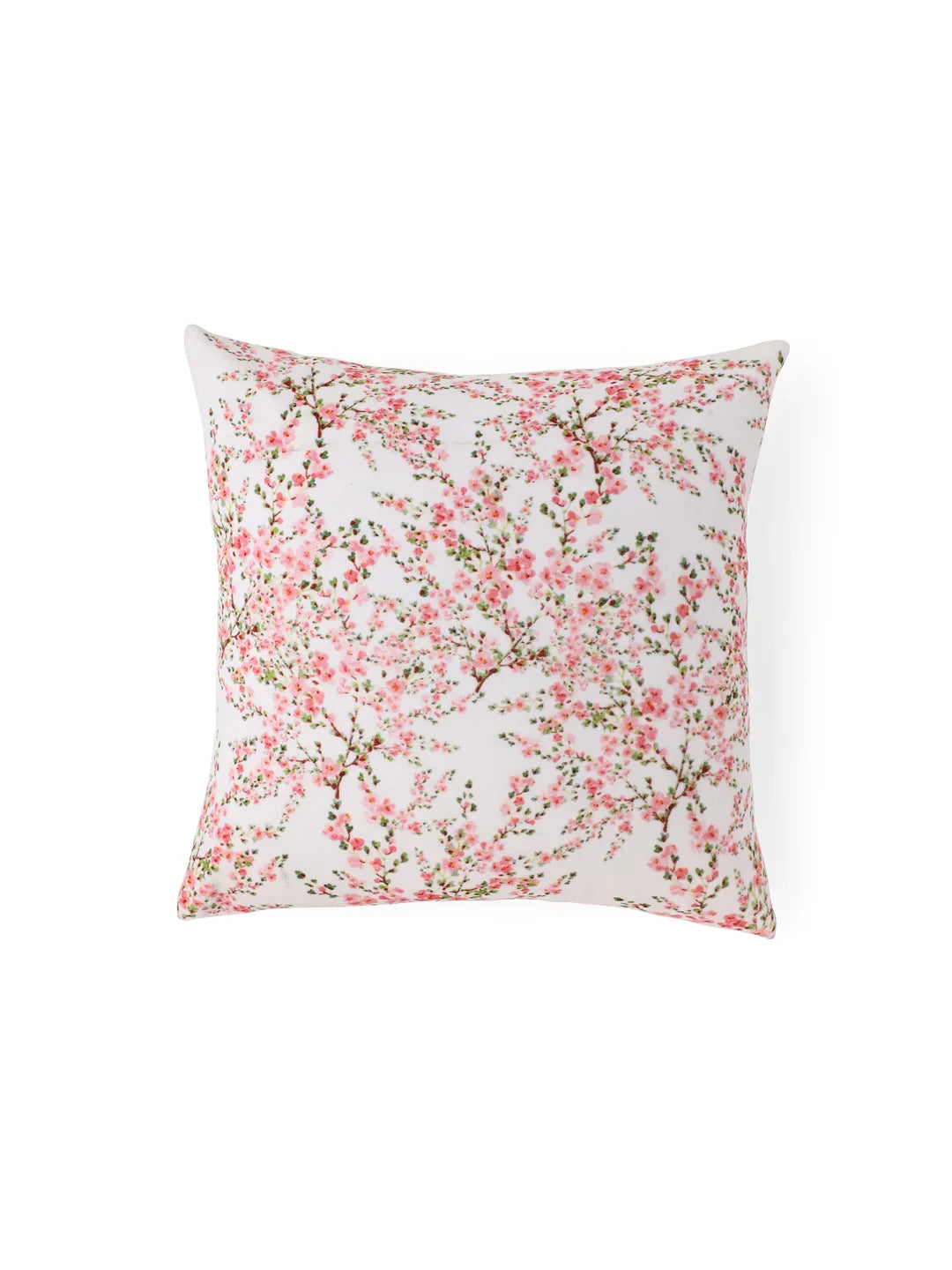 Pink Color Floral Print Square Cushion Covers