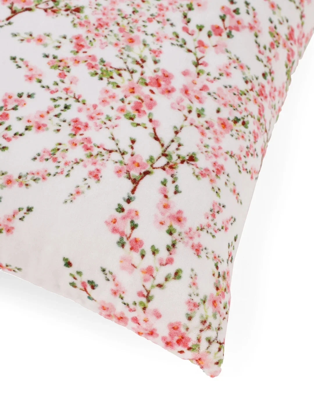 Pink Color Floral Print Square Cushion Covers