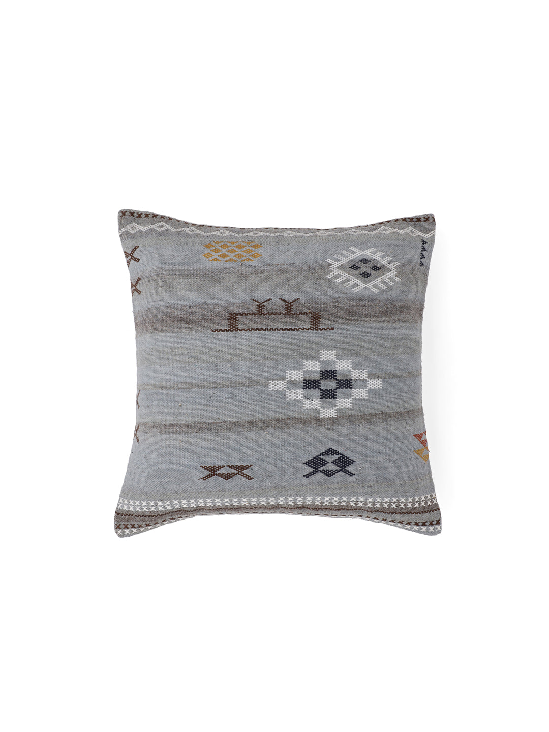 Jute Cotton Grey Colour Geometric Cushion Covers