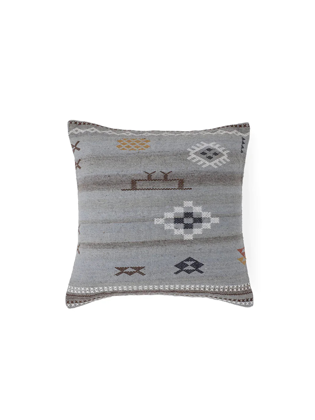 Jute Cotton Grey Colour Geometric Cushion Covers - SanskrutiHomes