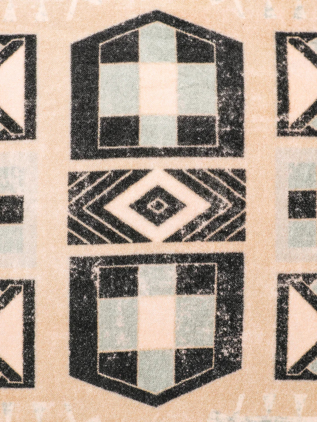 Velvet Beige Colour Geometric Cushion Covers - SanskrutiHomes