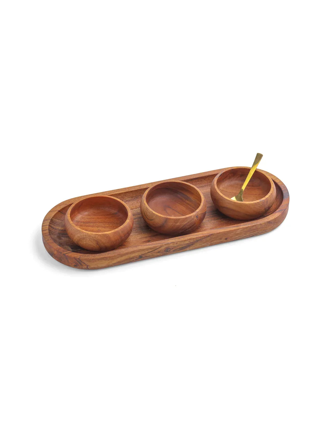 PLATTER WITH CURVED BOWLS - SanskrutiHomes