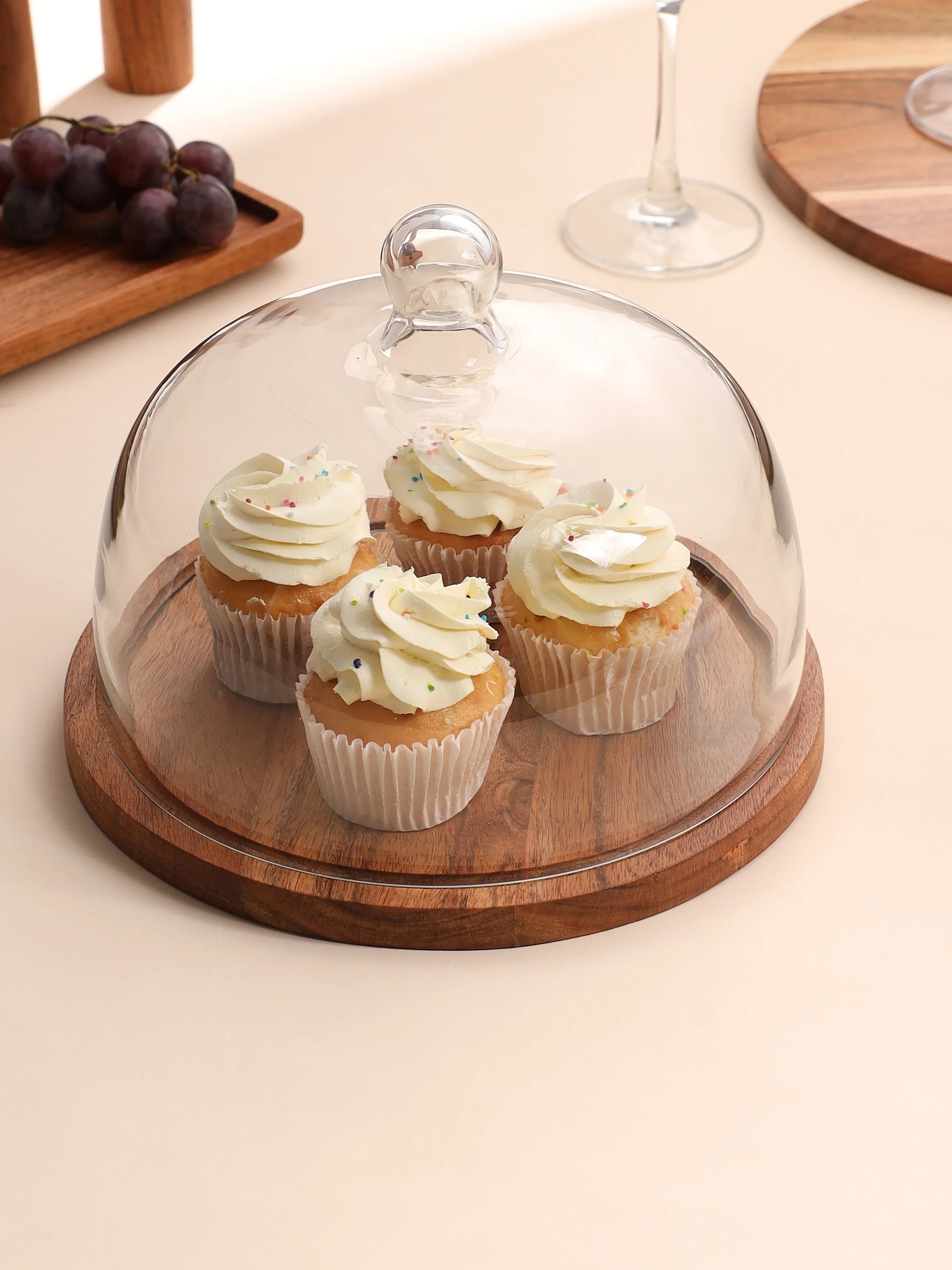 Glass Dome With Plate