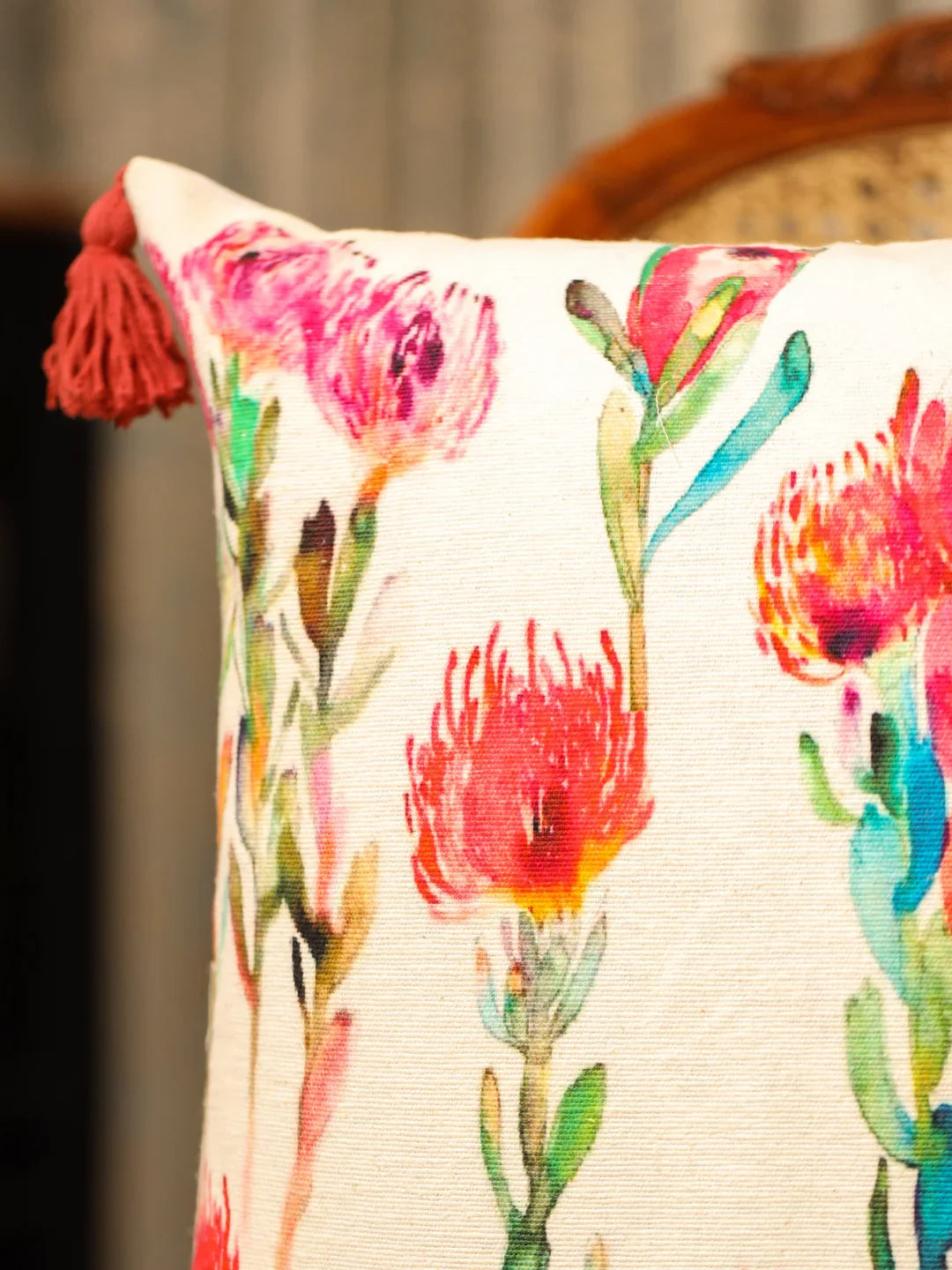 Velvet Multi Colour Floral Cushion Covers - SanskrutiHomes