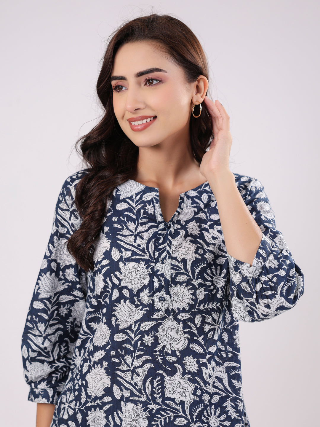 Pure Cotton Floral Night Suit Set for Women