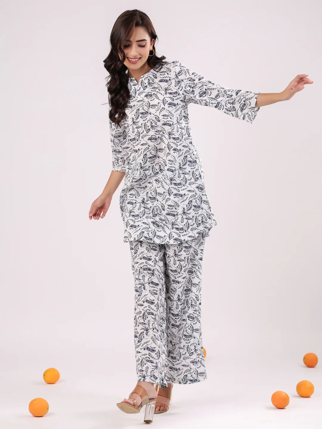 Cotton Printed Night Suit Set for Women - SanskrutiHomes
