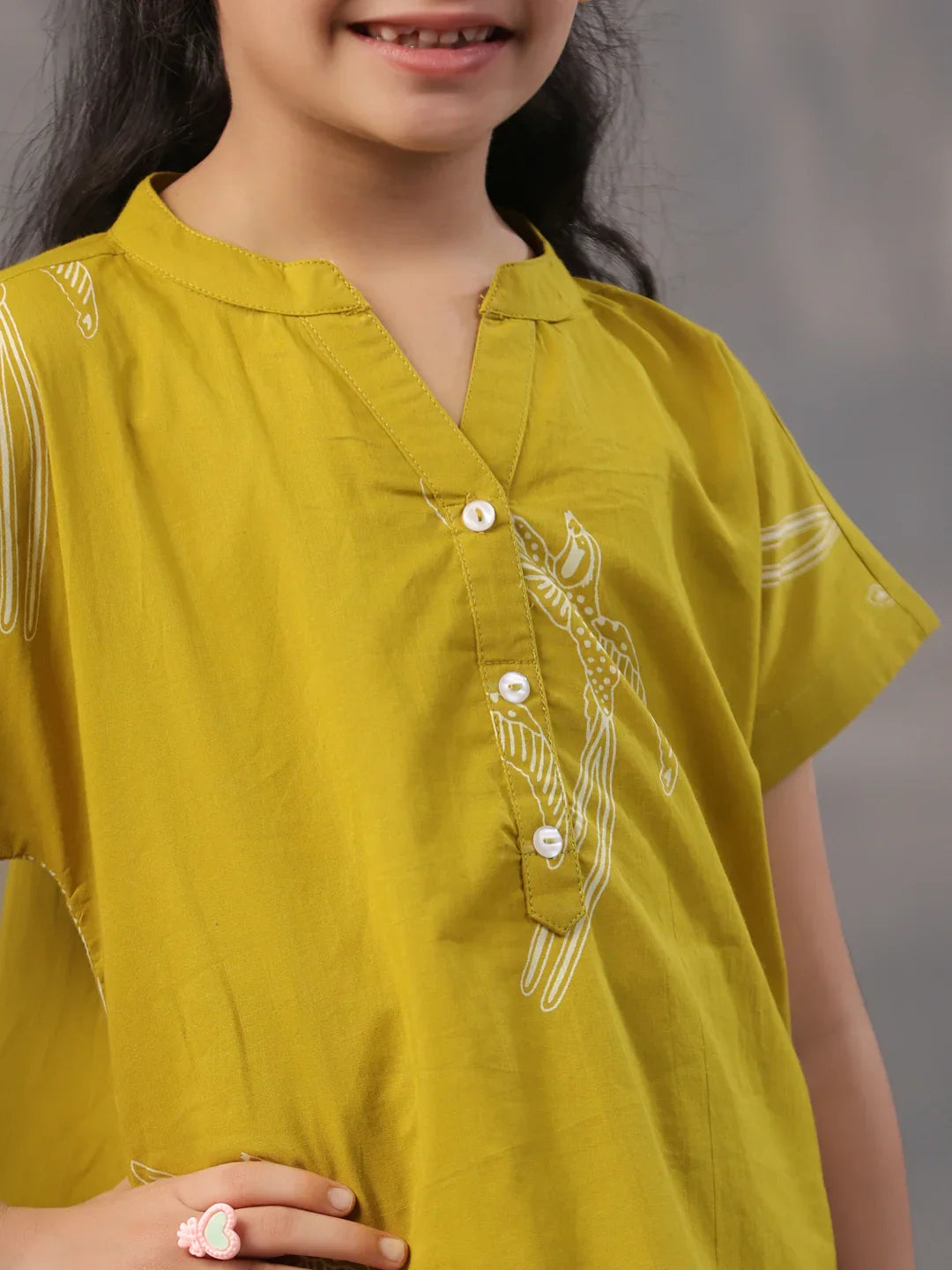 Sparrow Bird Printed Cotton Kids Night Suit - SanskrutiHomes