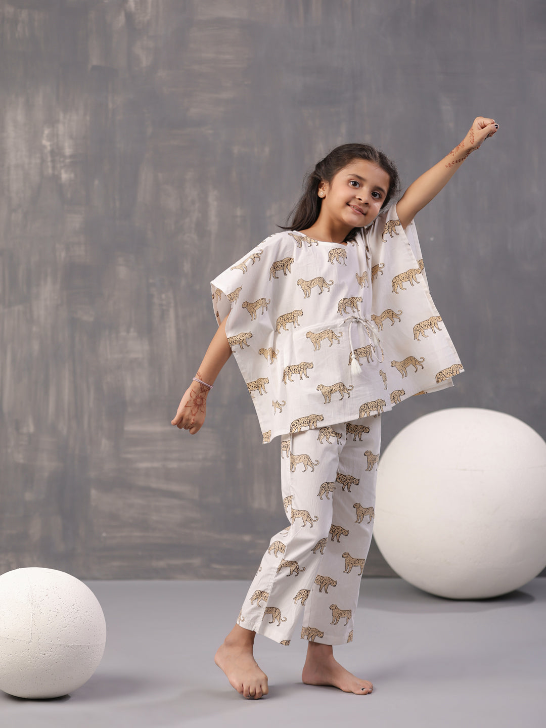 Animal Printed Cotton Kids Night Suits