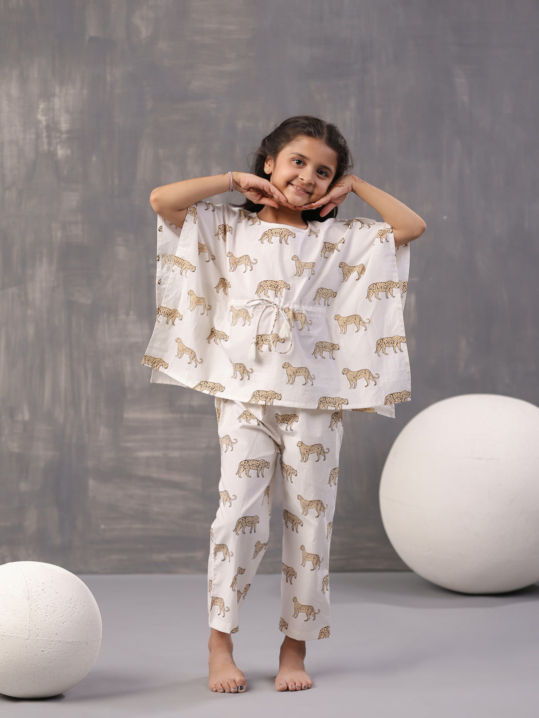 Animal Printed Cotton Kids Night Suits