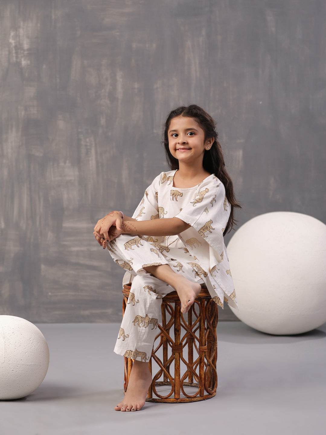 Animal Printed Cotton Kids Night Suits