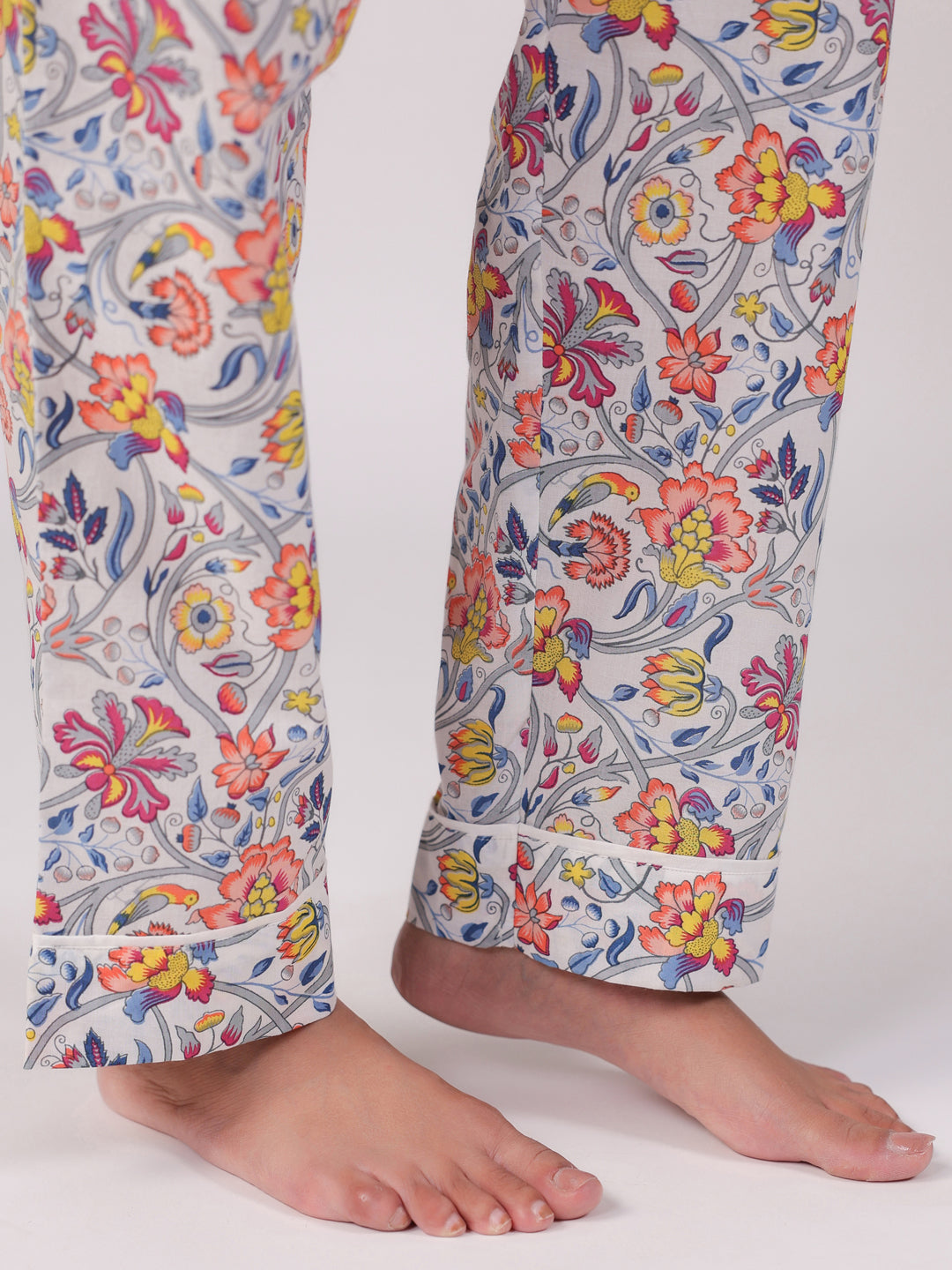 Cotton Printed Blue Night Suit Set