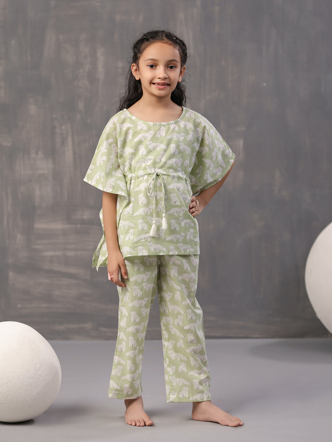 Animal Printed Cotton Kids Night Suits