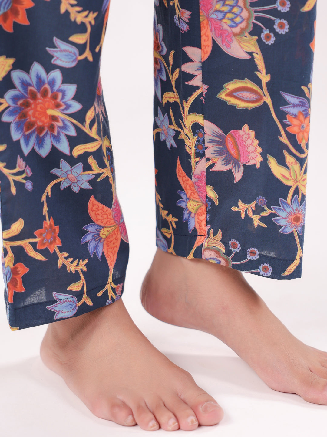 Multi Flower Printed Night Suit Set