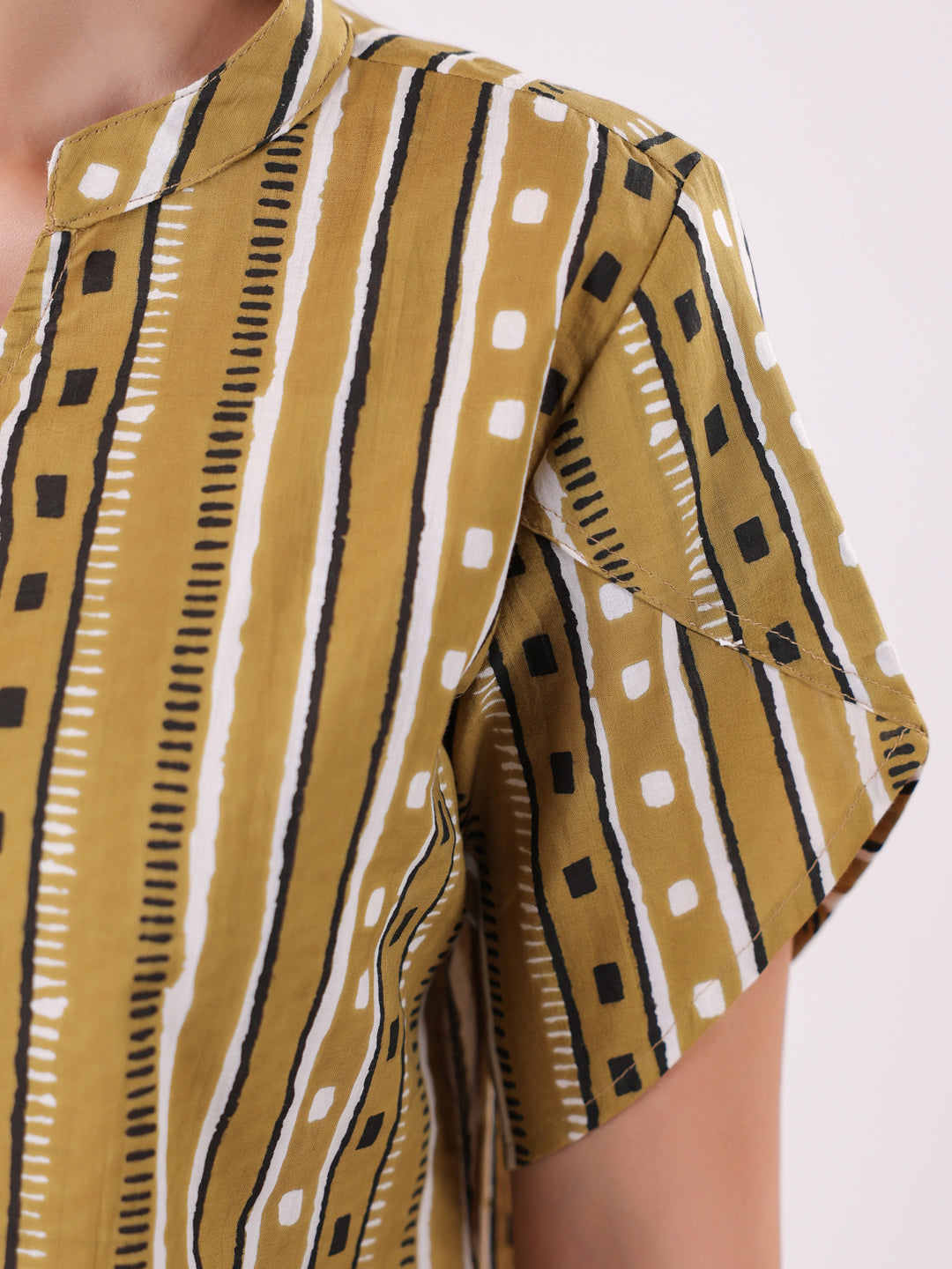 Cotton Stripted Printed Night Suit for Women