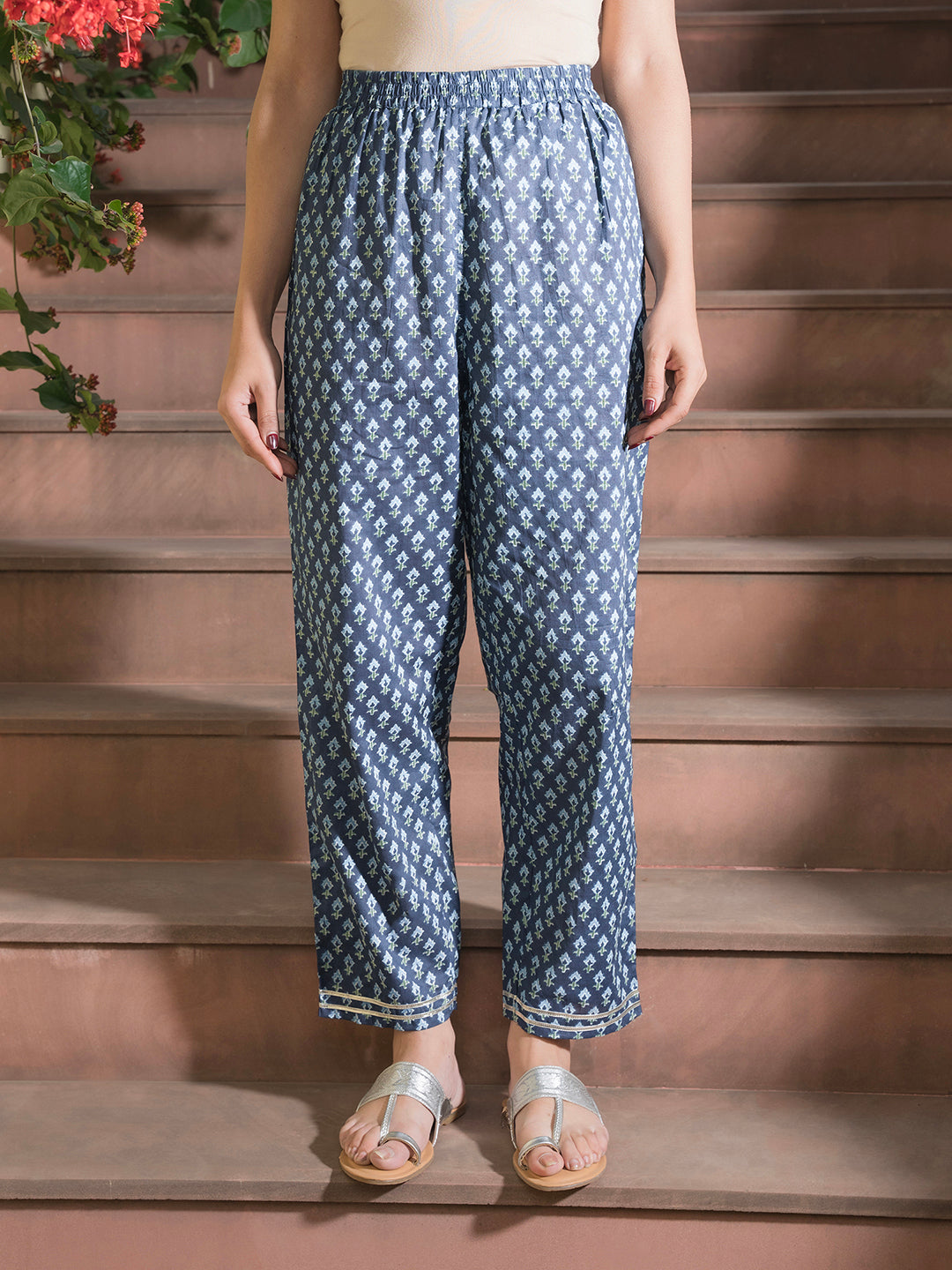 Floral Printed Cotton Kurta Set