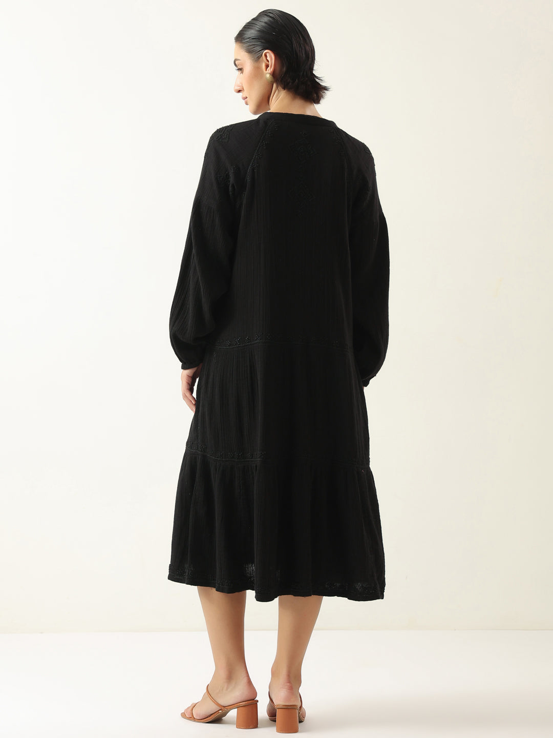 Black Color Pure Cotton Dress for Women